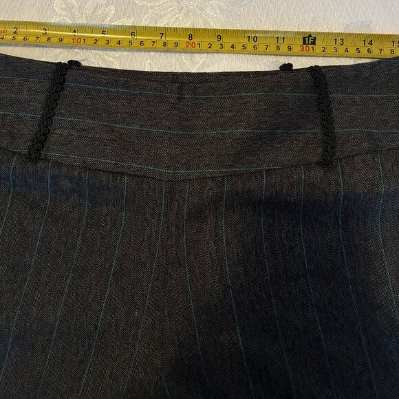 Hanna & Gracie Size 8 Teal/Black Stripe Pants - Picture 4 of 16